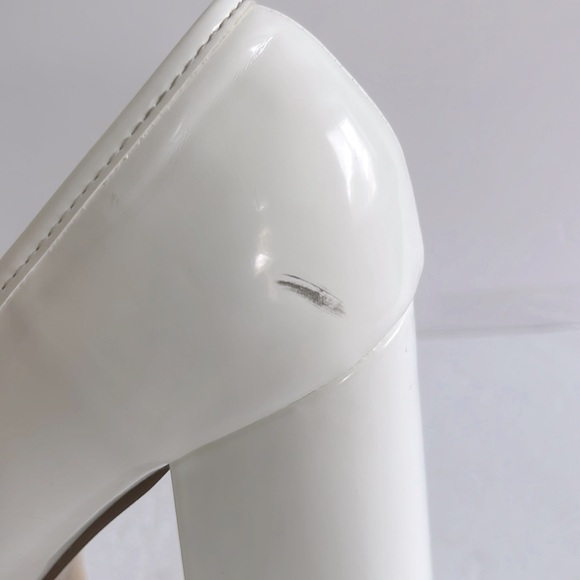 Shoe Dazzle Women’s Margaux White Platform Loafer Chunky Heel Shoes Size 8 New - Picture 12 of 14